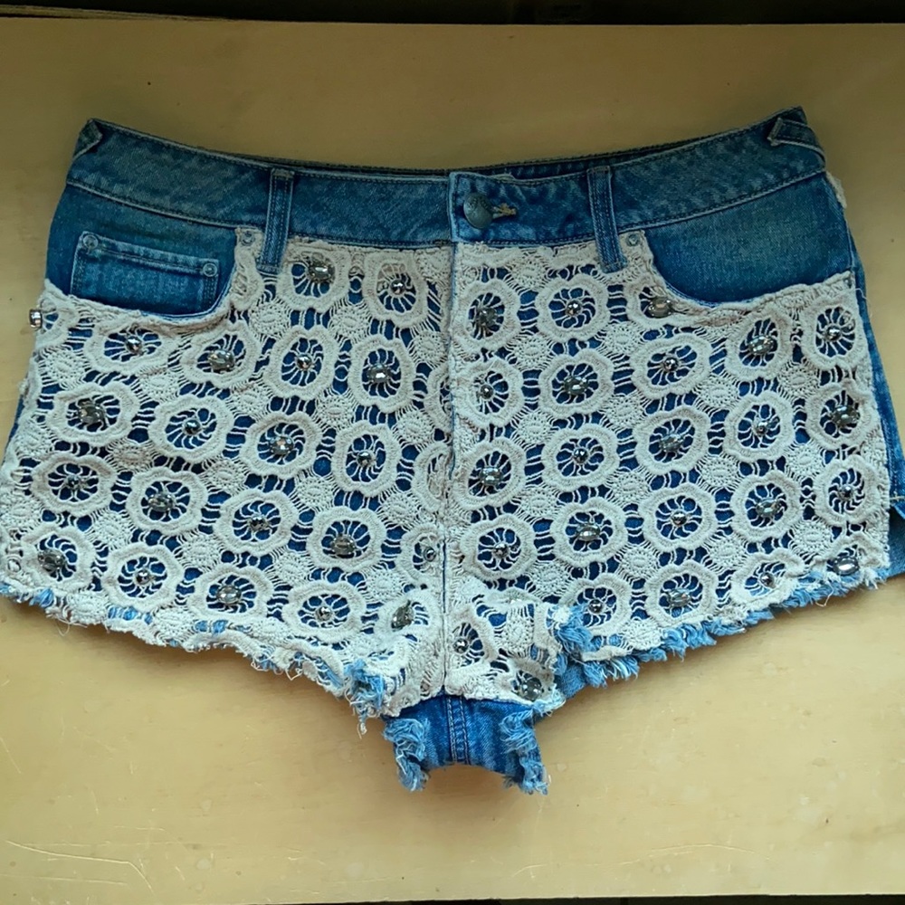 Free people denim shorts